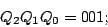 \begin{displaymath}
Q_2 Q_1 Q_0 = 0 0 1;
\end{displaymath}