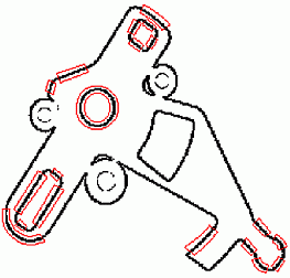 Primitive decomposition of extracted edges for subpixel measurement